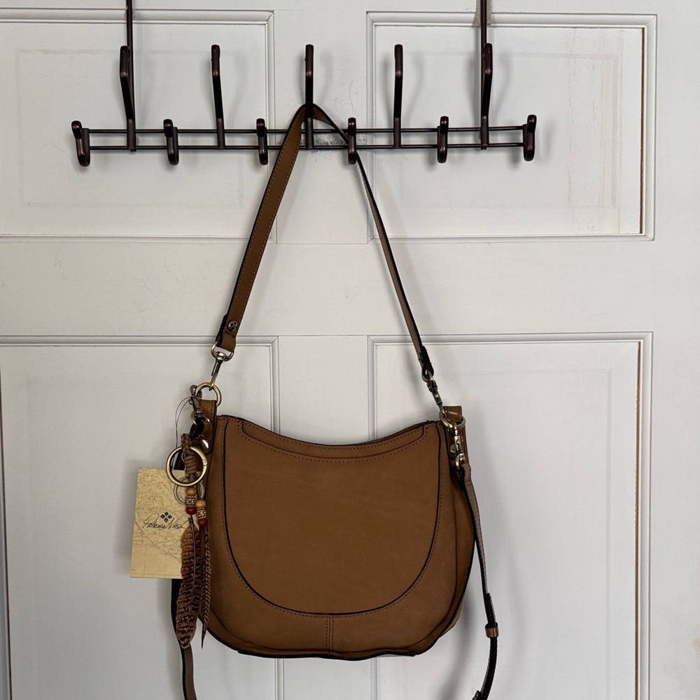 Patricia Nash Nubuck Collection Tan Leather Shoulder Bag. New - Picture 4 of 16